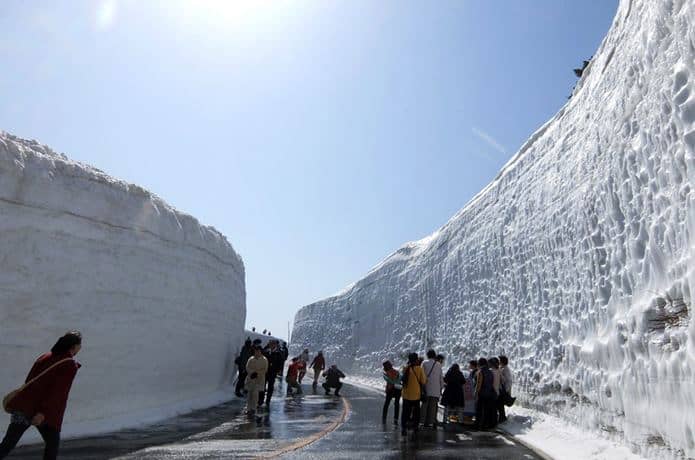 蔵王エコーライン　雪の回廊
