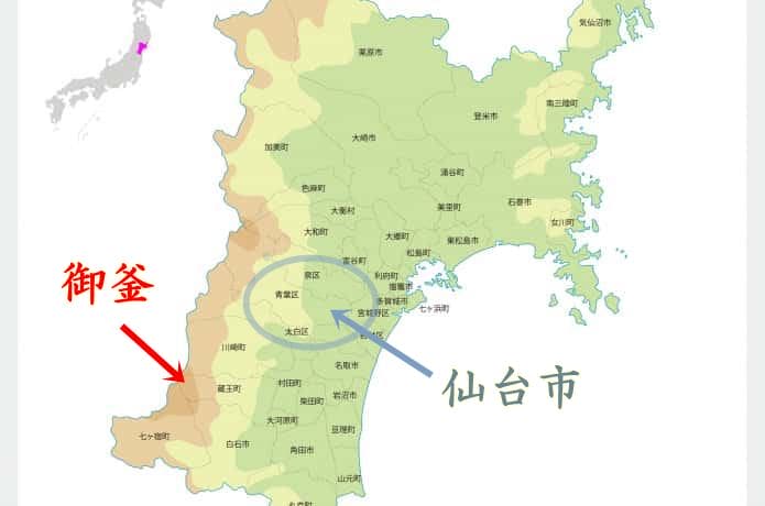 宮城県　地図