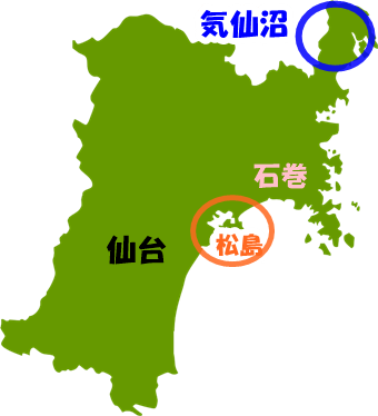 宮城県　地図