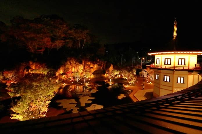 松島離宮　夜の庭園