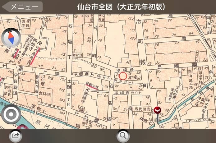 石名坂　大正時代　地図