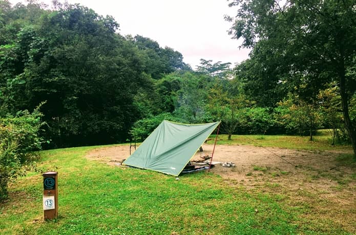 水の森公園　キャンプ　テント