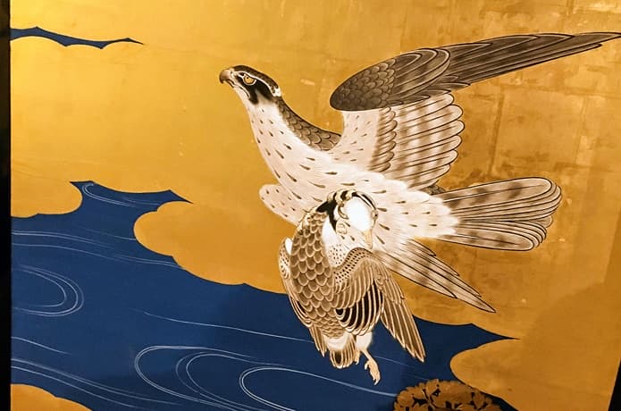 瑞巌寺　鷹の間　鴨の襖絵